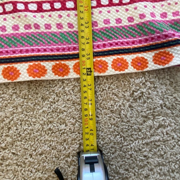 Talbots Flowers Stripes Sleeveless Pique Sheath Dress Size 4 Summer Pock… - Picture 8 of 11